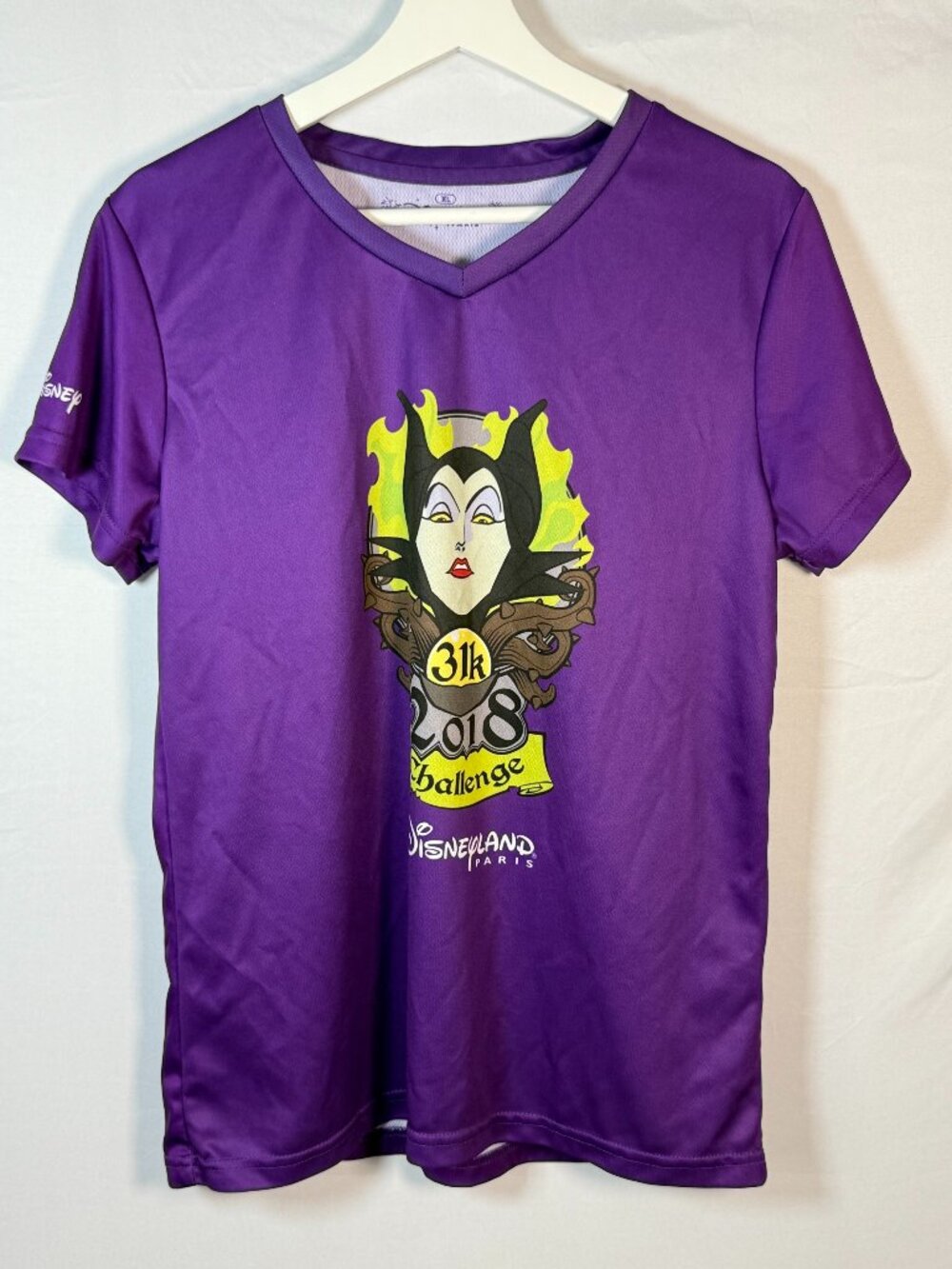 RunDisney Disneyland Paris Maleficent 31K 2018 Challenge Purple Shirt Size XL